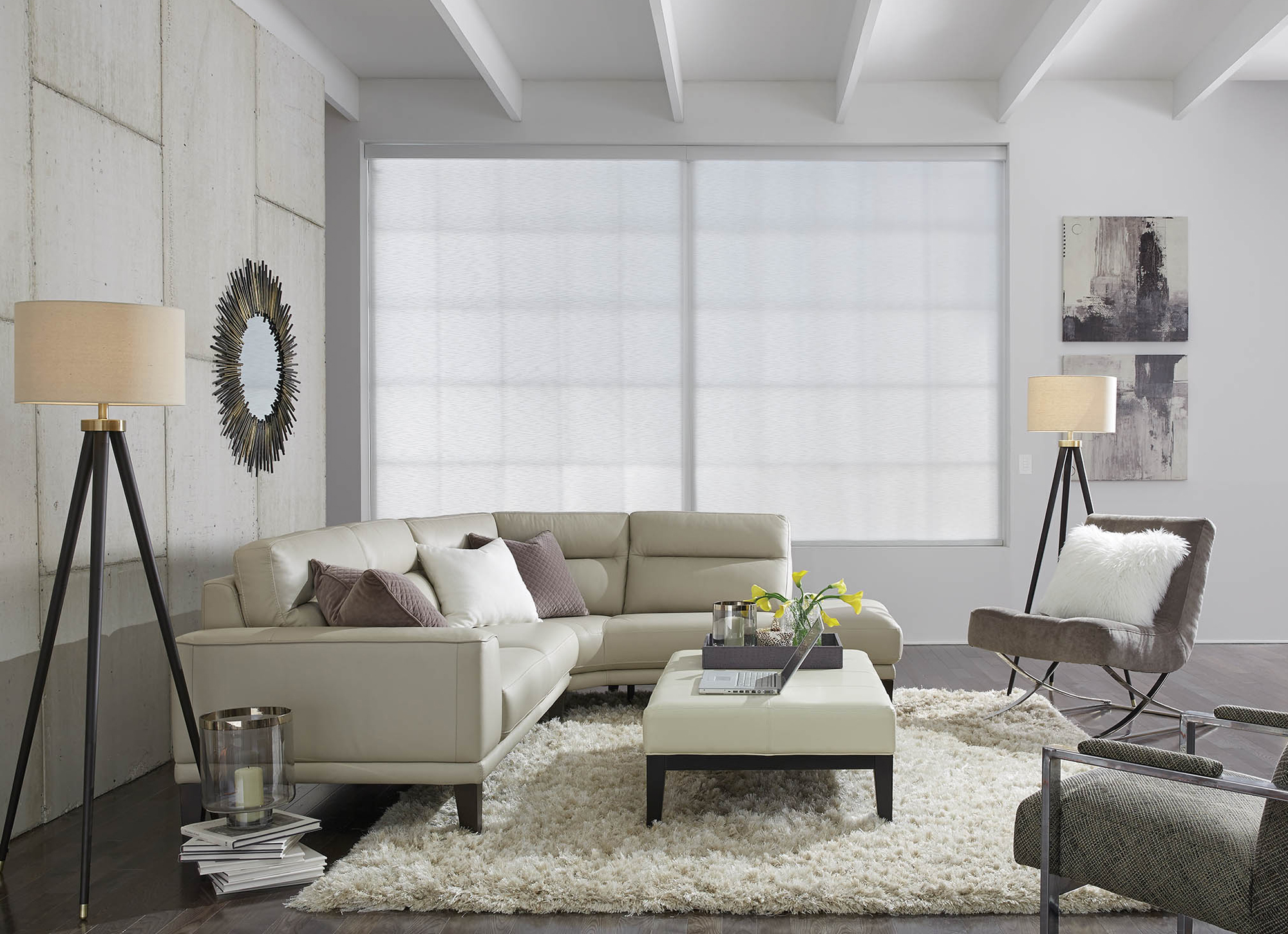 Image of a living room with day time lighting